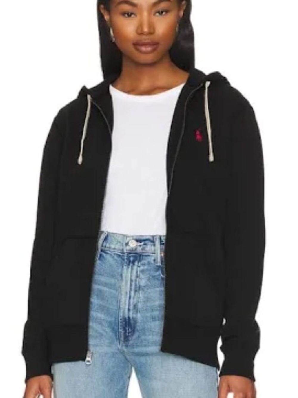 Ralph Lauren Black Zip-Up Hoodie Jacket MSRP$178